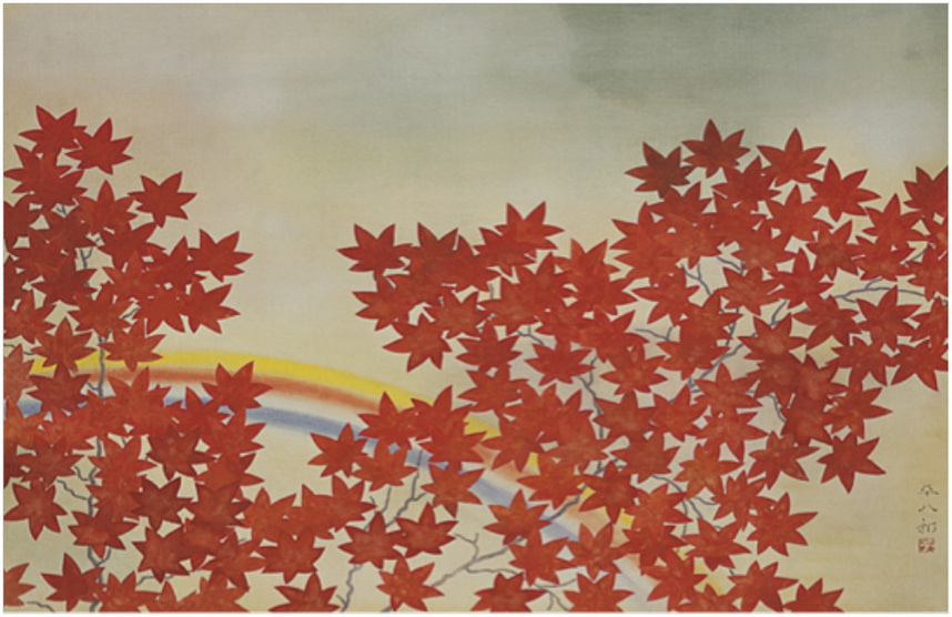 図－16　福田平八郎　『紅葉と虹』　1947年