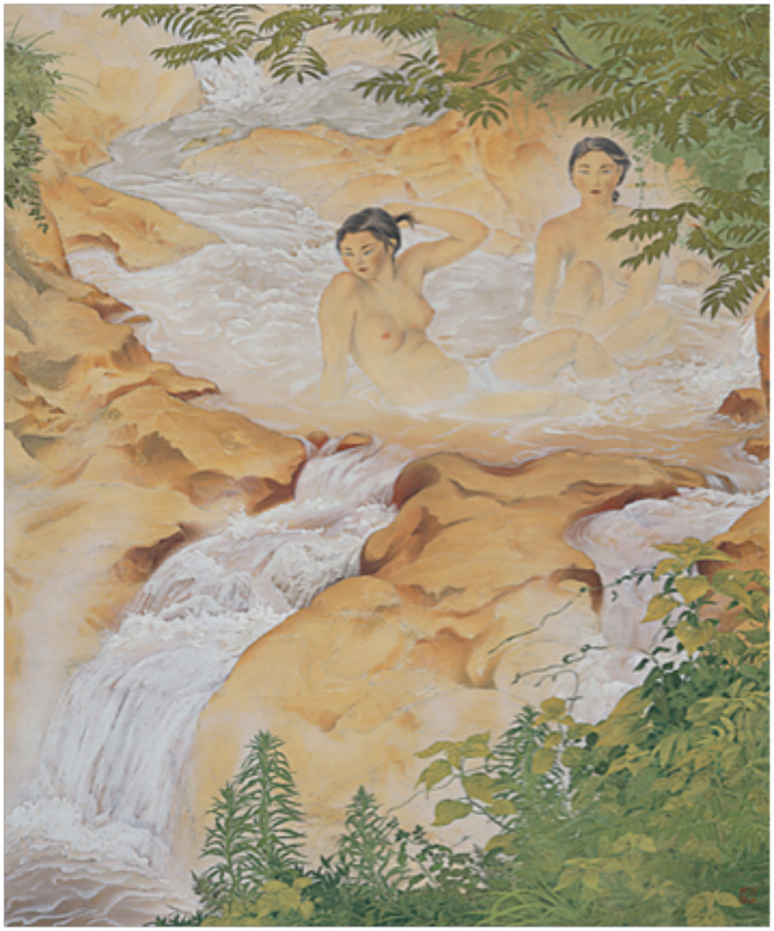 図－20　髙山辰雄　湯泉　1934年　第15回帝展