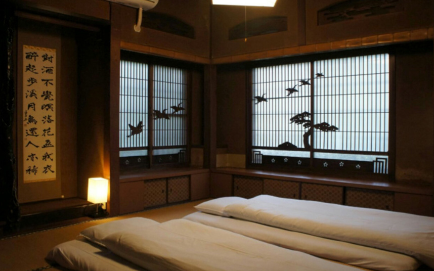 一流の棟梁によって建てられたお部屋で宿泊