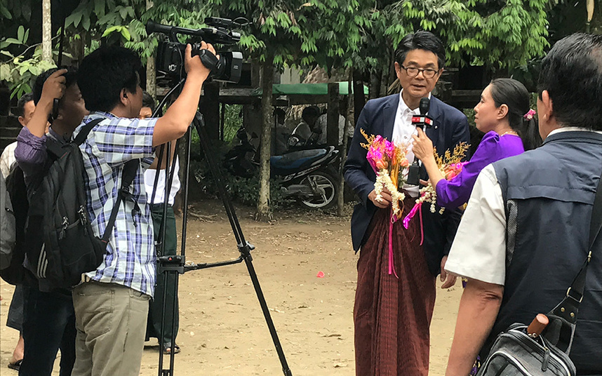 地元のテレビ局より取材を受けました