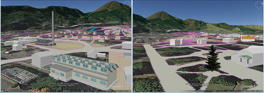 ランドリーから鶴見岳方面+PXとチッカマウガツリーから鶴見岳方面