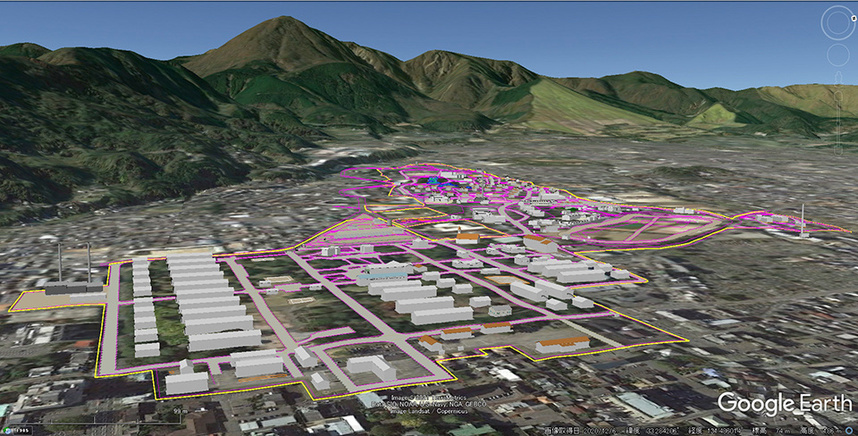 鳥瞰鶴見岳方面