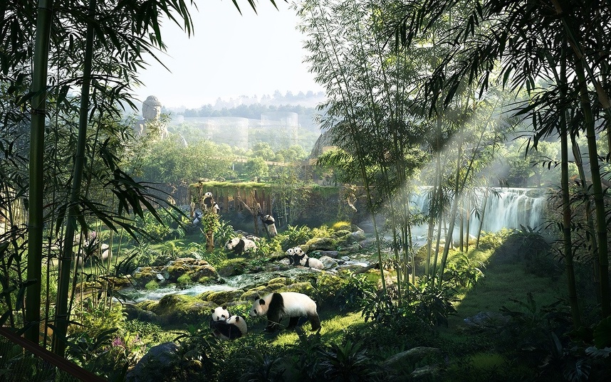 中国 成都天府動植物園国際コンペ 優秀賞 パンダが住む森の展示