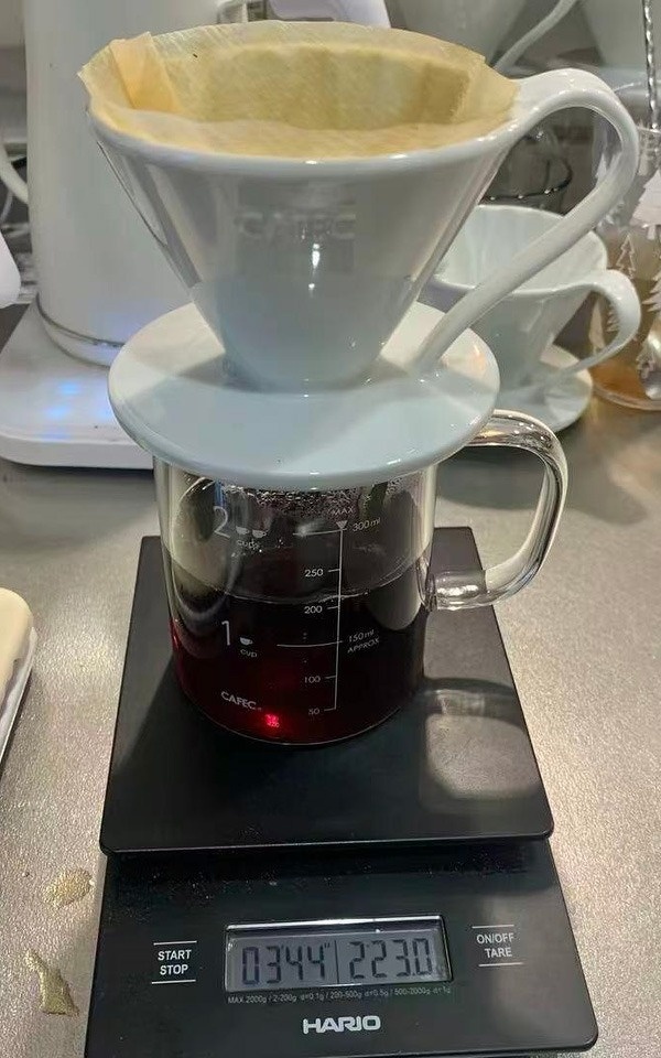 バイト先で入れたコーヒー　出所：筆者撮影