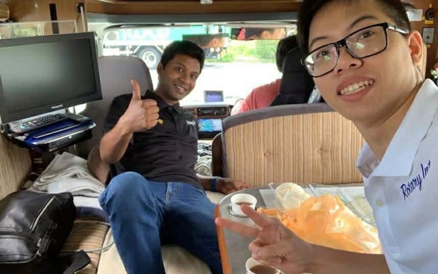 元会員の尾林さんのキャンピングカーで、ｽｯﾁｰさんもご一緒で熊本への観光