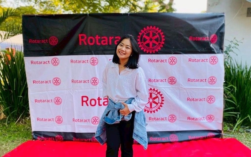 ザンビア・ルサカでのローターアクト会長就任式にて